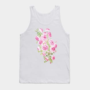 abstract pink rose ink and  watercolor Tank Top